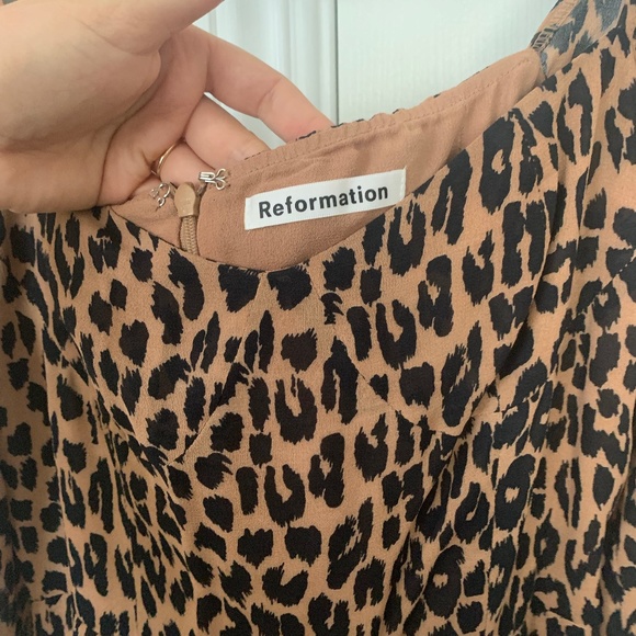 Reformation Leopard Print Mini Dress - Picture 6 of 7